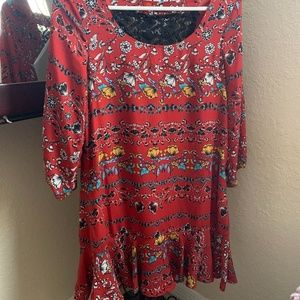 Fall floral dress